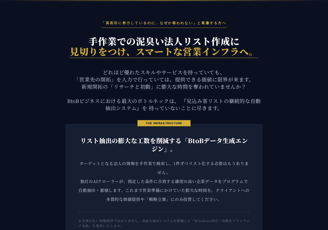 Direction OS BtoB自動顧客抽出システム