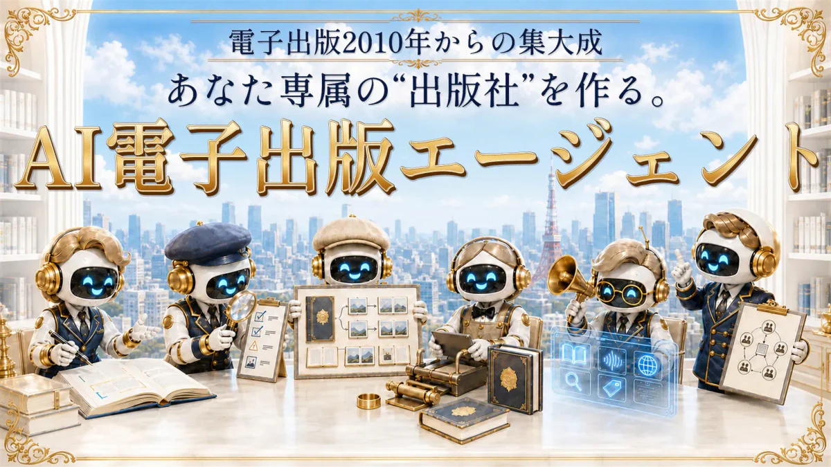 AI電子出版エージェント｜あなた専属のAI出版社が知識を信頼に変える