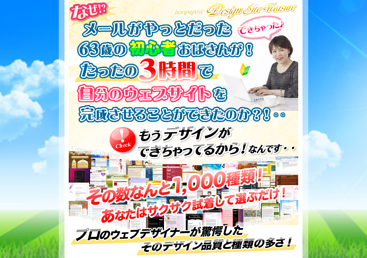 デザインサイト・トレジャー！「自分で管理コース」