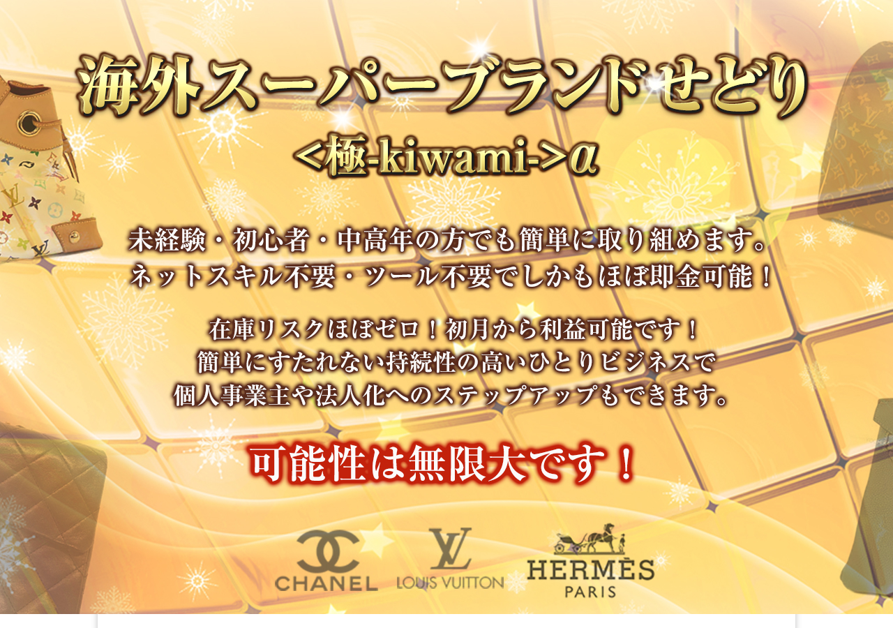 海外スーパーブランドせどり＜極-kiwami-＞α